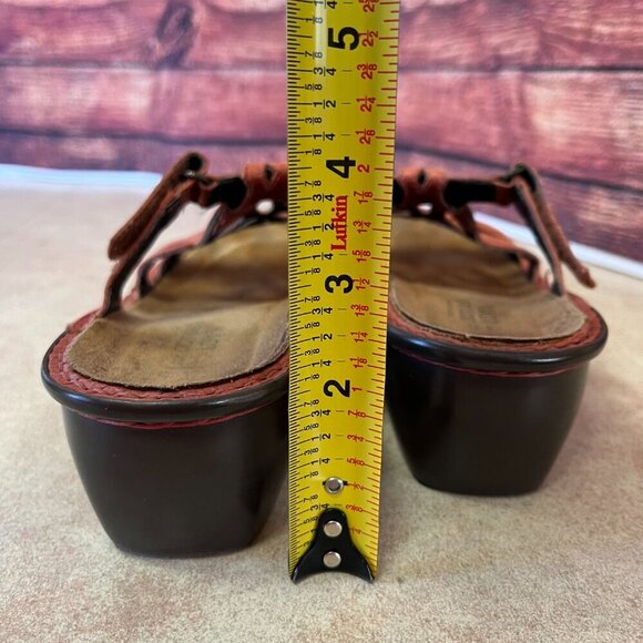 Naot Leather Adjustable Heeled Sandals in Rust - Picture 7 of 12